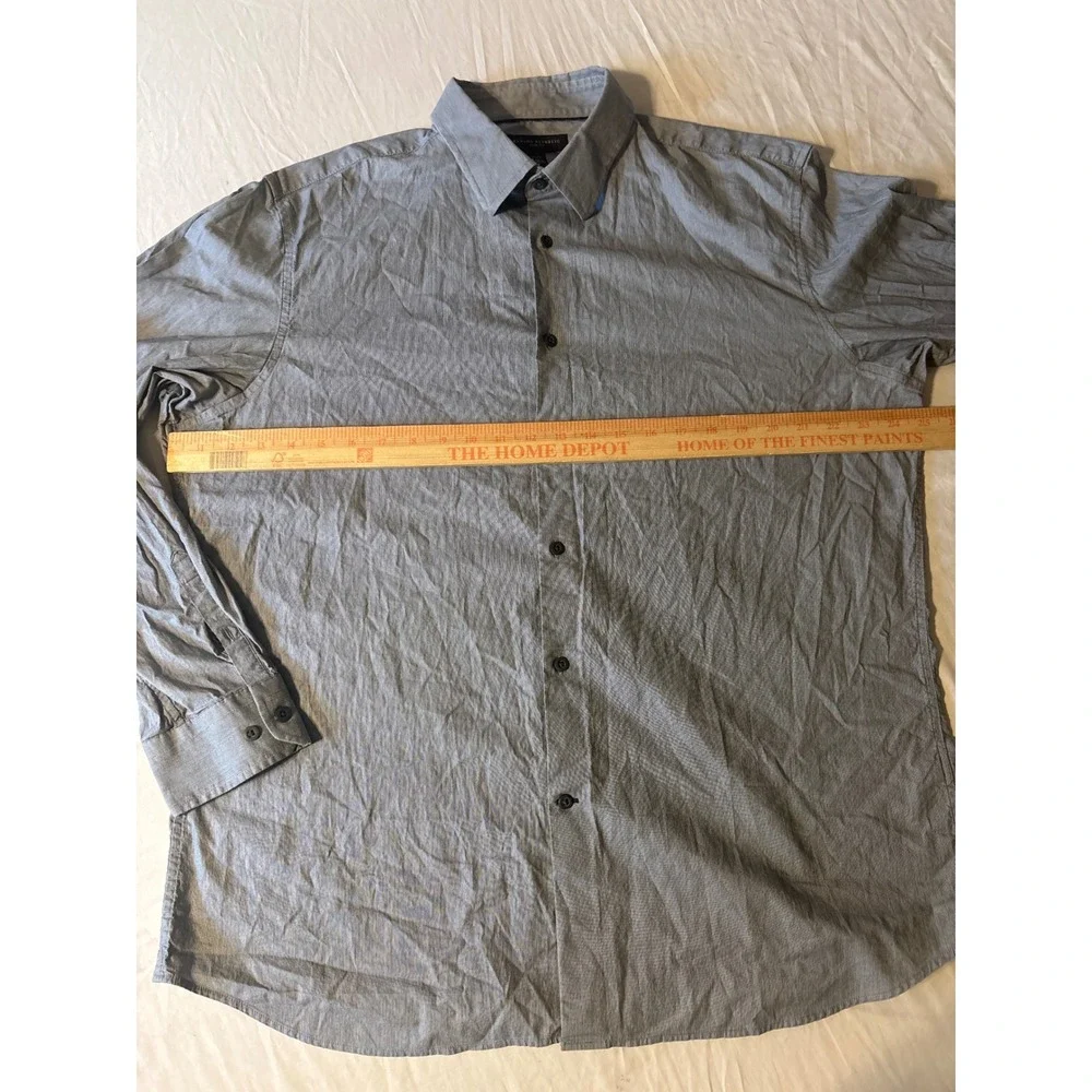 Banana Republic Button Down Shirt Mens XL Blue Long Sleeve Micro-check